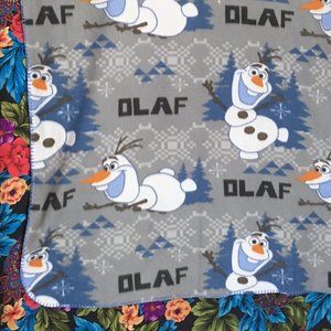 DISNEY'S FROZEN MOVIE OLAF SNOWMAN PLUSH FLEECE THROW BLANKET